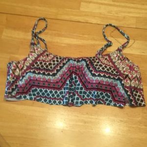 Patterned bikini top